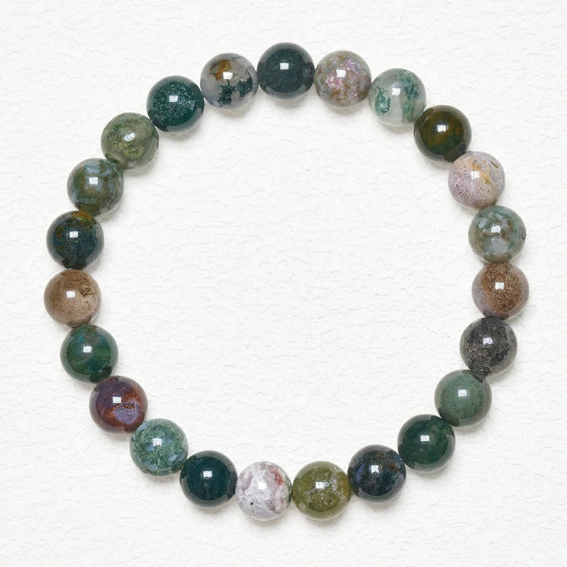 Buddha Stones Armband van natuurlijke steen, zeesediment, jaspis en agaat. - image 1