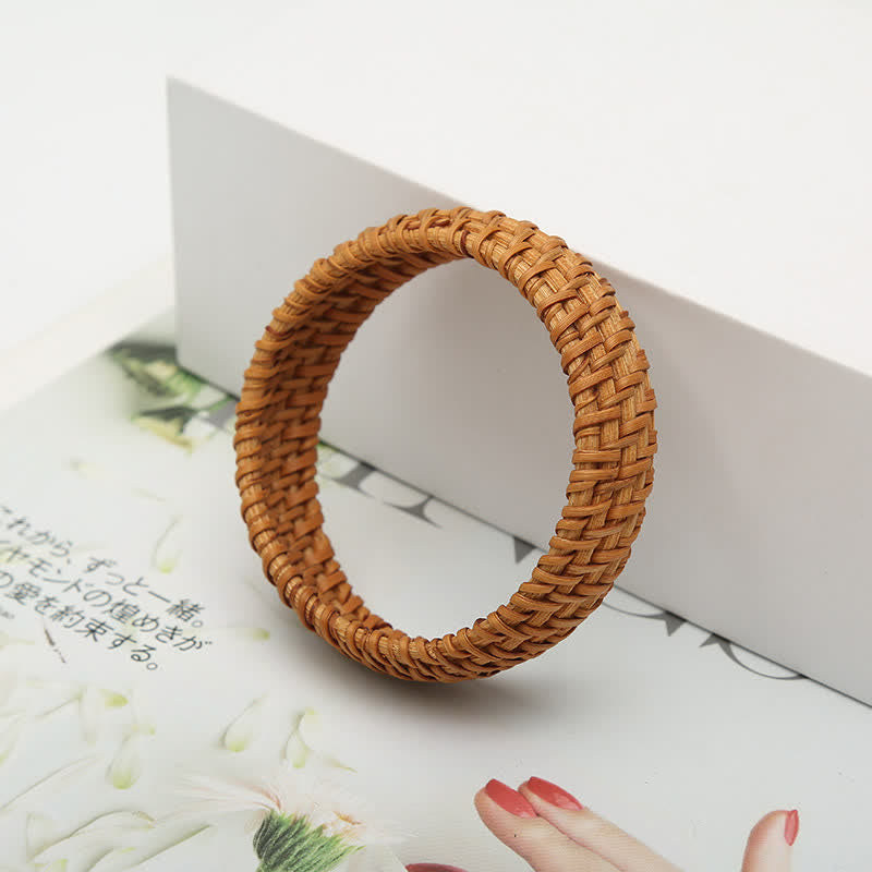 Buddha Stones Handgeweven rotan Bangle-armband. - image 6