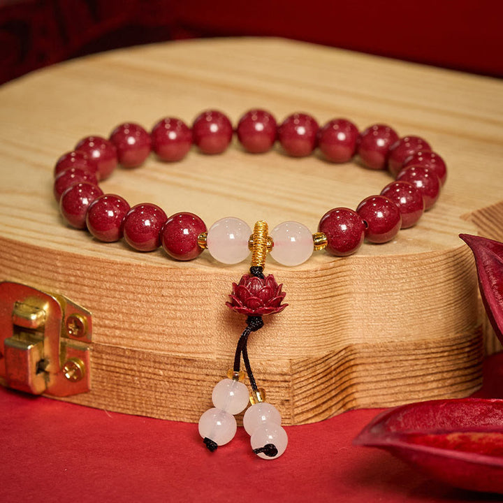 Buddha Stones Cinnaber Lotus Armband - image 9