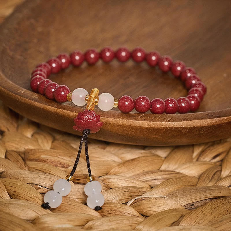 Buddha Stones Cinnaber Lotus Armband - image 2