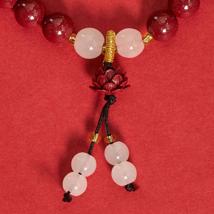 Buddha Stones Cinnaber Lotus Armband - image 12
