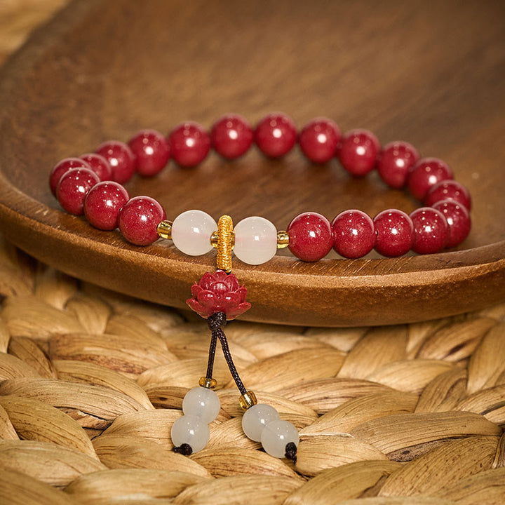 Buddha Stones Cinnaber Lotus Armband - image 10