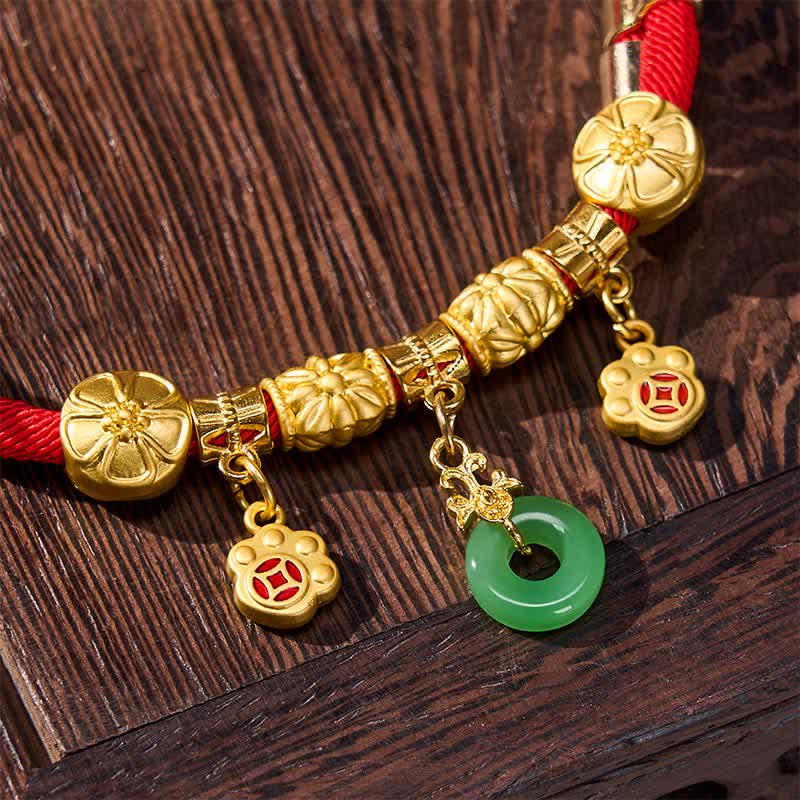 Buddha Stones Rode koord Fu karakter vredesgesp verstelbare stevige halsband voor katten en honden - image 9