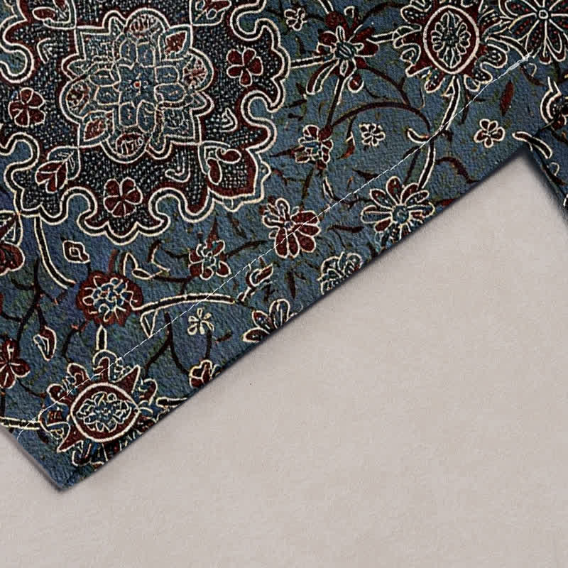 Buddha Stones Damesbroek van 100% Cotton met bohemian bloemenprint, elastische Taille en Zakken. - image 1
