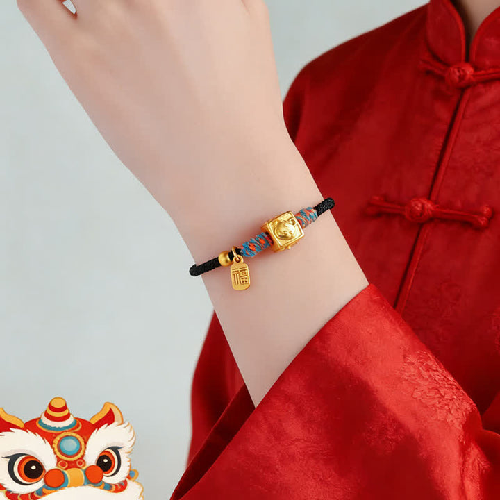 Buddha Stones Handgemaakte Drie Harmonie Chinese dierenriem beschermende rode Armband - image 17