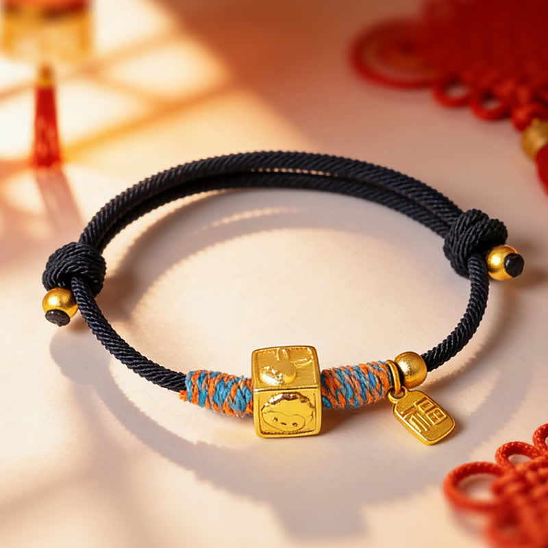Buddha Stones Handgemaakte armband met rode koord en Chinese dierenriembedel Fu . - image 15