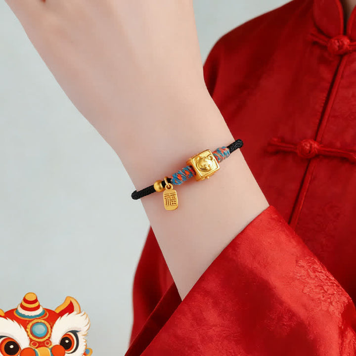 Buddha Stones Handgemaakte armband met rode koord en Chinese dierenriembedel Fu . - image 19