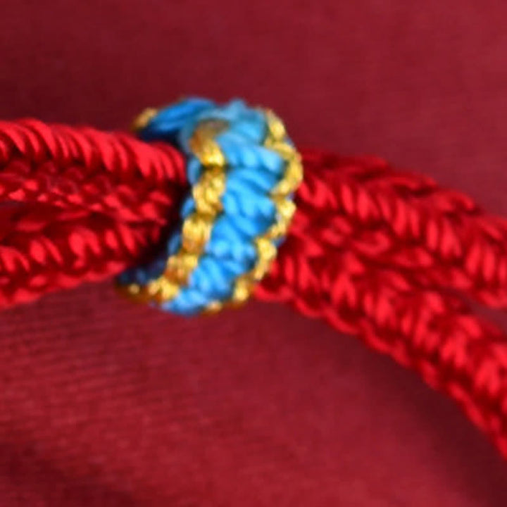 Buddha Stones Handgeweven geluksarmband van rood koord met Chinese Armband - image 8
