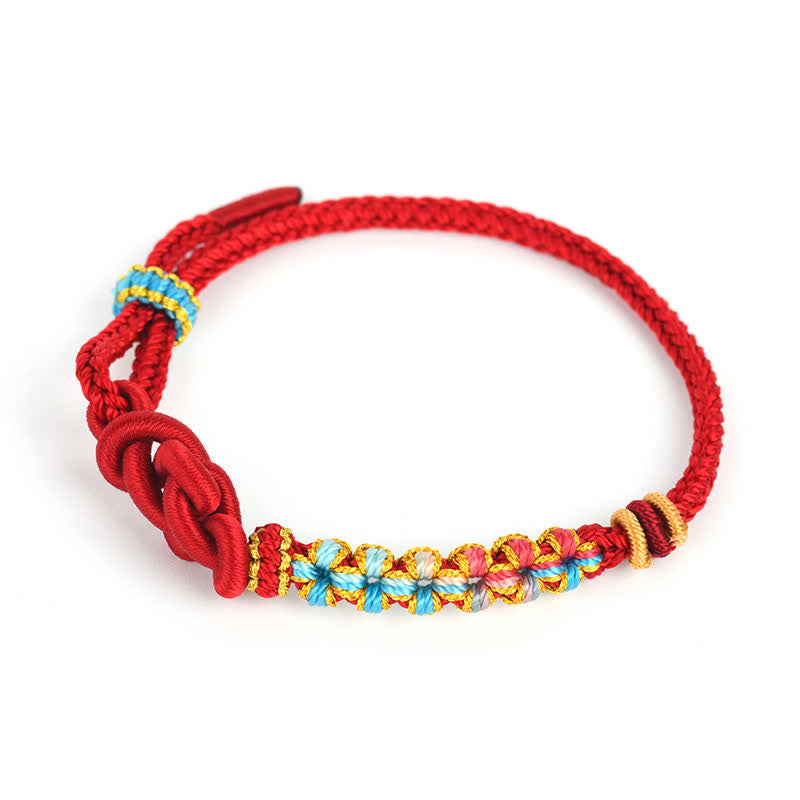 Buddha Stones Handgeweven geluksarmband van rood koord met Chinese Armband - image 4