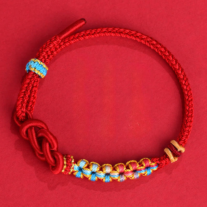 Buddha Stones Handgeweven geluksarmband van rood koord met Chinese Armband - Chinese knooptechniek (Geluk ♥ Rijkdom) - Rode draad (Bescherming♥Geluk) - image 0