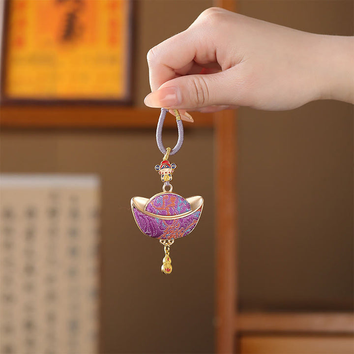 Buddha Stones Song Brocade Yuanbao geluk sleutelhanger - image 4