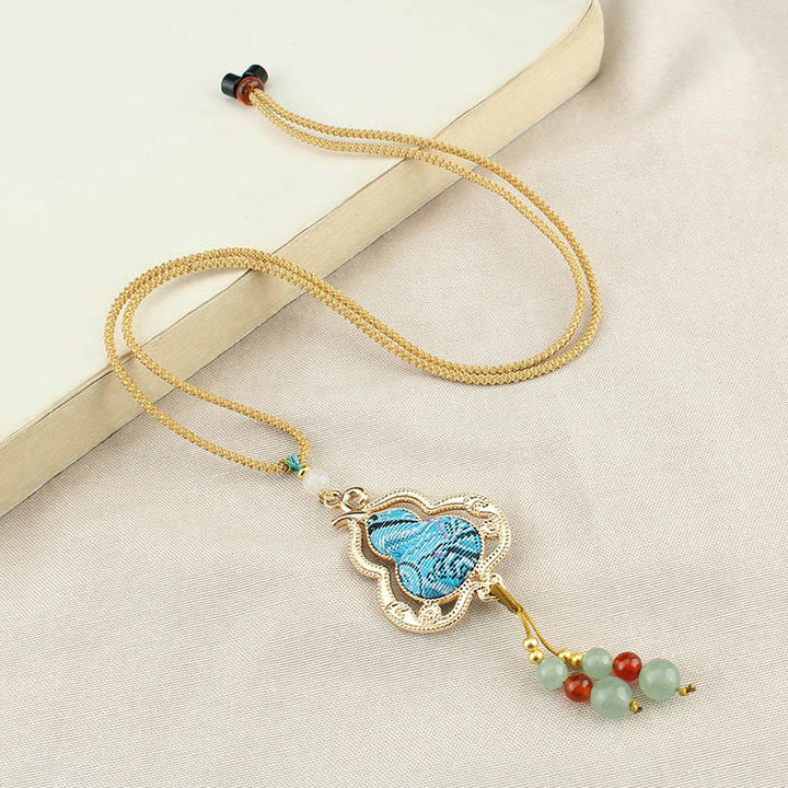 Buddha Stones Song Brocade Gourd Health Ketting - image 7