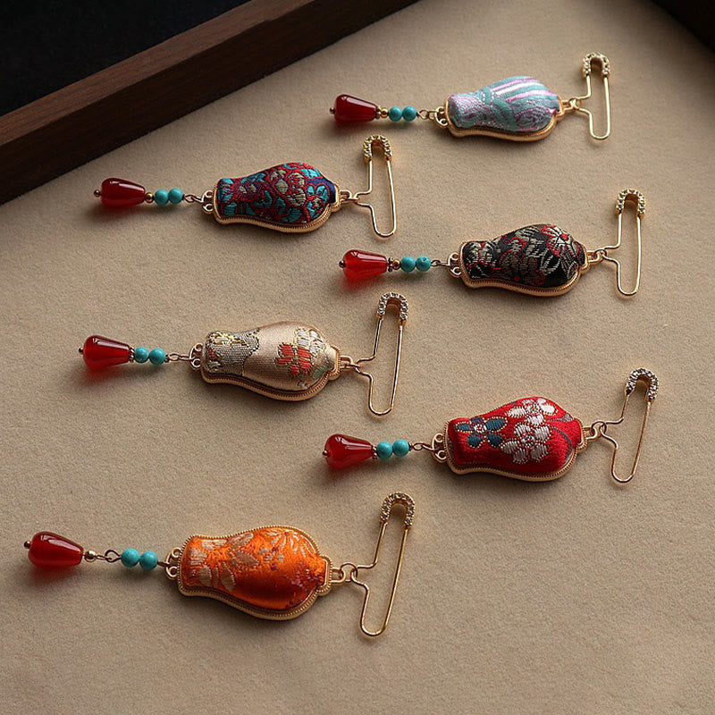 Buddha Stones Song Brocade Vaasontwerp Elegante Broche - image 11