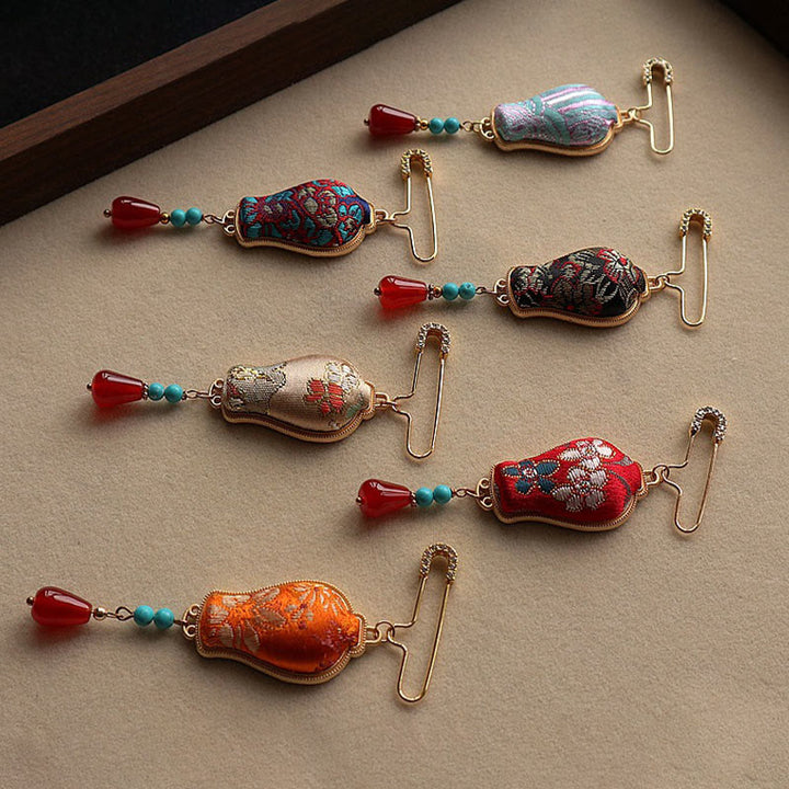 Buddha Stones Song Brocade Vaasontwerp Elegante Broche - image 11