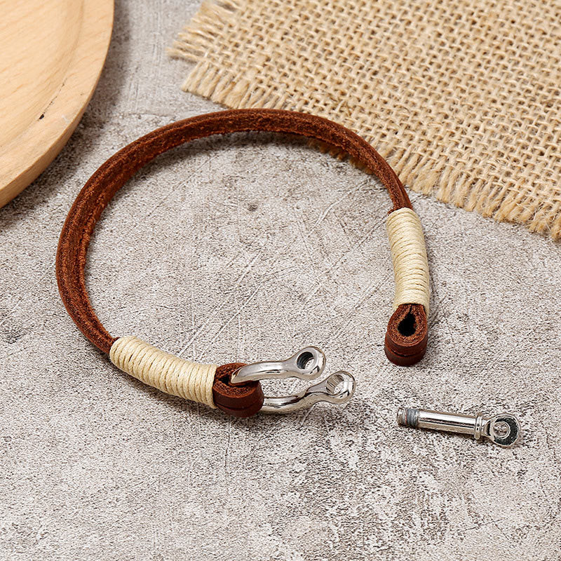 Buddha Stones Leren dubbelgewikkelde armband met draadsluiting en Armband - image 3