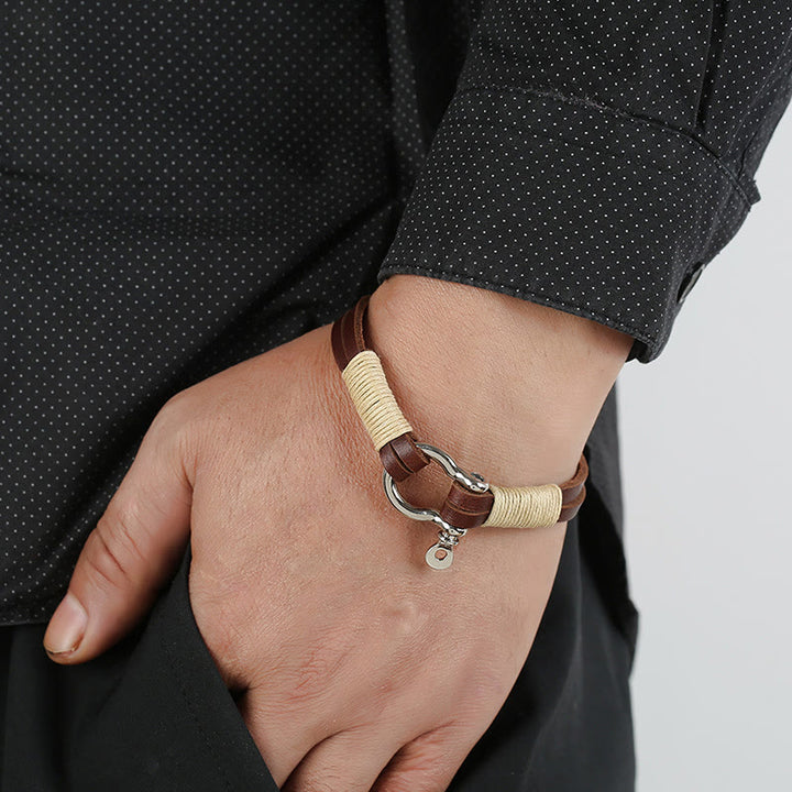 Buddha Stones Leren dubbelgewikkelde armband met draadsluiting en Armband - image 6