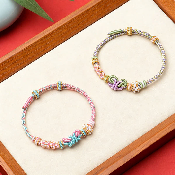 Buddha Stones Handgemaakte geweven Armband met verstelbaar koord voor geluk - image 11