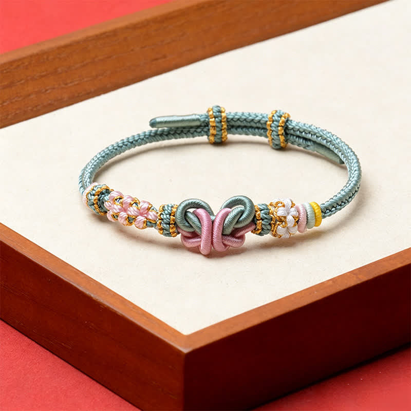 Buddha Stones Handgemaakte geweven Armband met verstelbaar koord voor geluk - Middelgroot Turkoois - Rode draad (Bescherming♥Geluk) - image 4