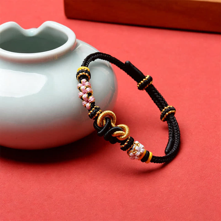 Buddha Stones Handgemaakte geweven Armband met verstelbaar koord voor geluk - image 8