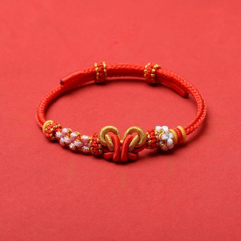 Buddha Stones Handgemaakte geweven Armband met verstelbaar koord voor geluk - image 9