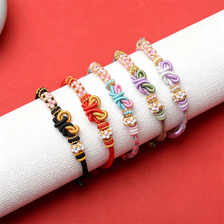 Buddha Stones Handgemaakte geweven Armband met verstelbaar koord voor geluk - image 13