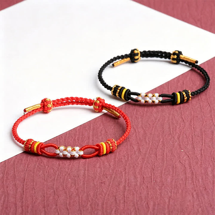 Buddha Stones Handgemaakte verstelbare Armband met perzikbloesemknoop - image 7