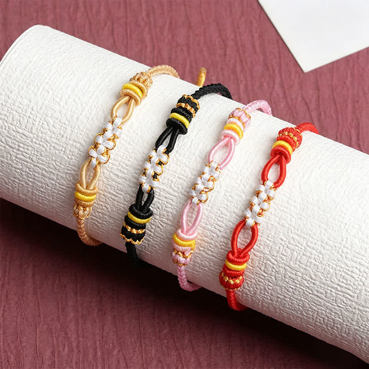 Buddha Stones Handgemaakte verstelbare Armband met perzikbloesemknoop - image 8