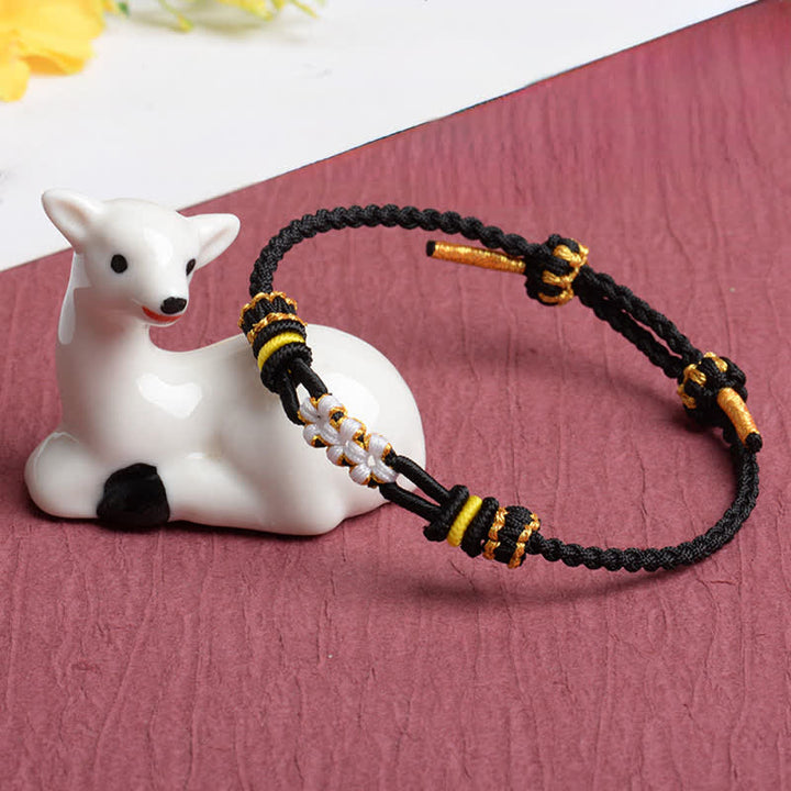 Buddha Stones Handgemaakte verstelbare Armband met perzikbloesemknoop - image 5