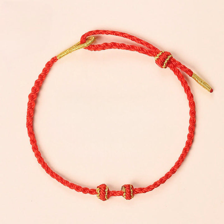 Buddha Stones Handgeweven rode koord kracht Om Mani Padme Hum verstelbare doe-het-zelf Armband - image 15