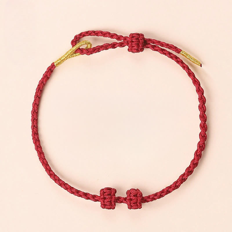 Buddha Stones Handgeweven rode koord kracht Om Mani Padme Hum verstelbare doe-het-zelf Armband - image 7