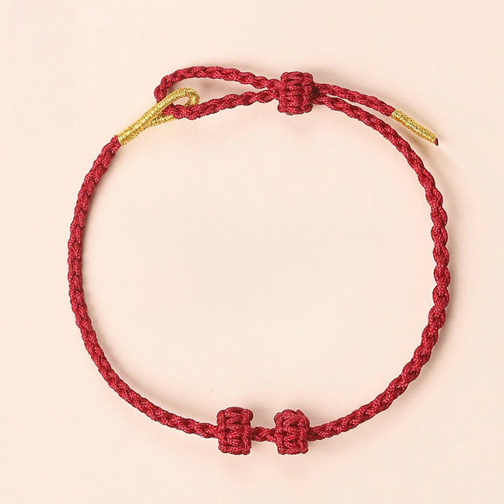 Buddha Stones Handgeweven rode koord kracht Om Mani Padme Hum verstelbare doe-het-zelf Armband - image 7