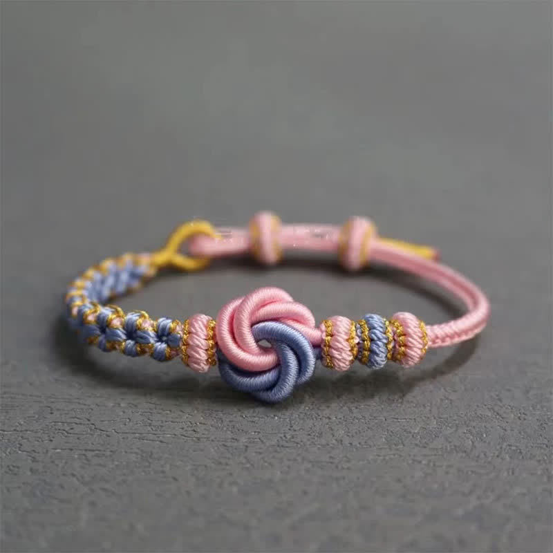 Buddha Stones Mandala gevlochten touw Armband voor zelfvertrouwen - Roze - Geen accessoire - image 32