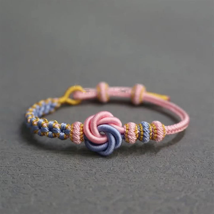Buddha Stones Mandala gevlochten touw Armband voor zelfvertrouwen - Roze - Geen accessoire - image 32