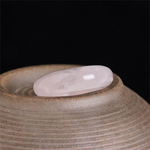 Buddha Stones Natuurlijke rozenkwarts Ring met helende, liefdevolle energie. - image 1