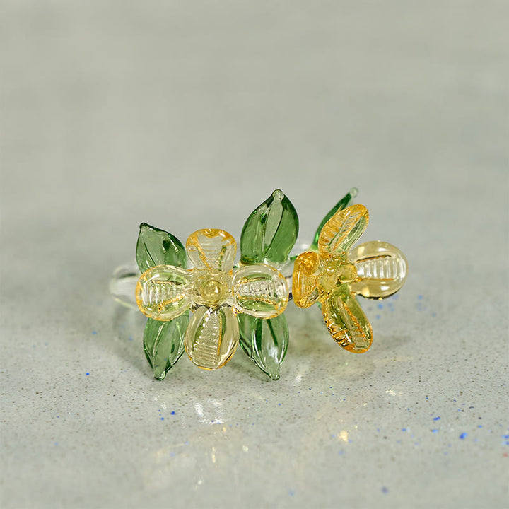 Buddha Stones Liuli Osmanthus Bloem Ring - image 6