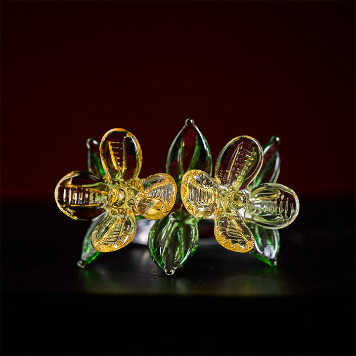 Buddha Stones Liuli Osmanthus Bloem Ring - image 2