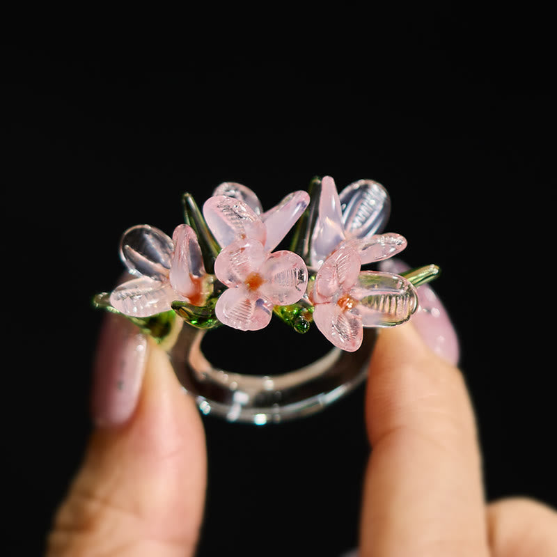 Buddha Stones Liuli Perenbloesem Ring - image 13