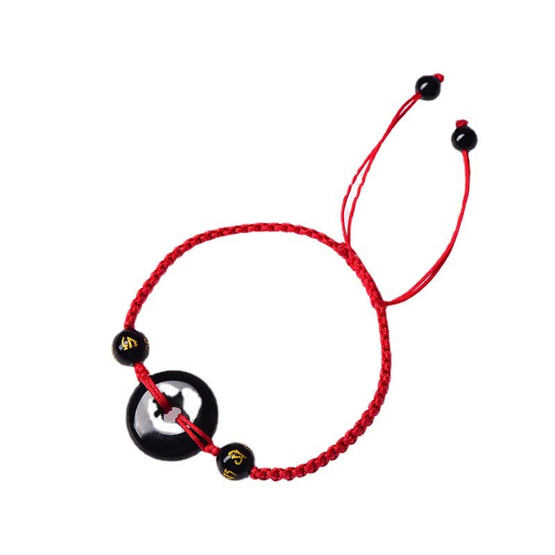 Buddha Stones Zwarte obsidiaan vredesgesp Armband - image 10