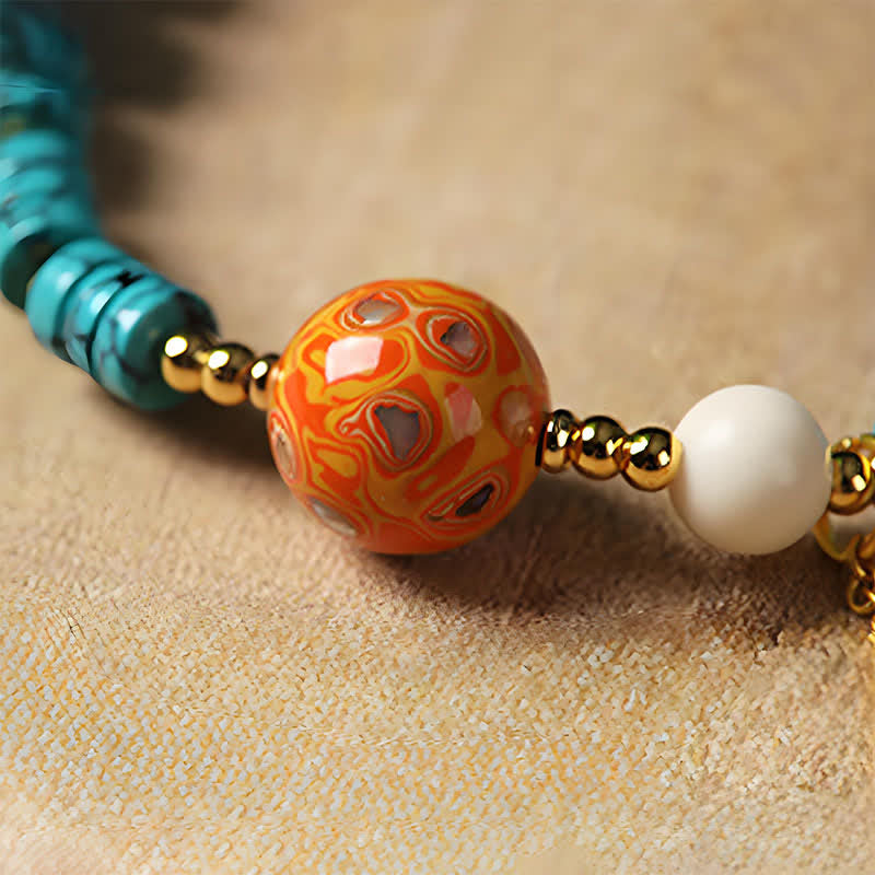 Buddha Stones Turquoise Communicatie Handgemaakte Nieuwe Chinese Armband - image 10