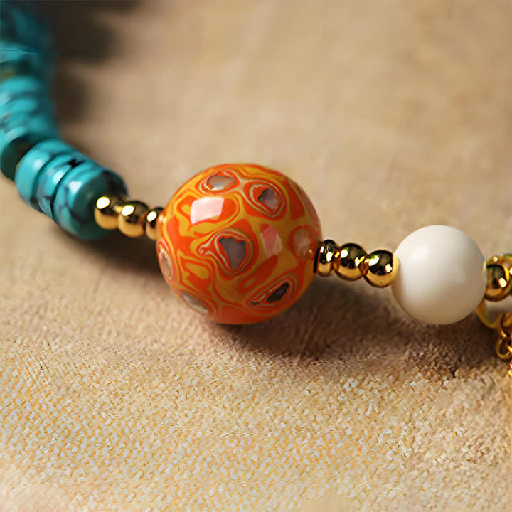 Buddha Stones Turquoise Communicatie Handgemaakte Nieuwe Chinese Armband - image 10