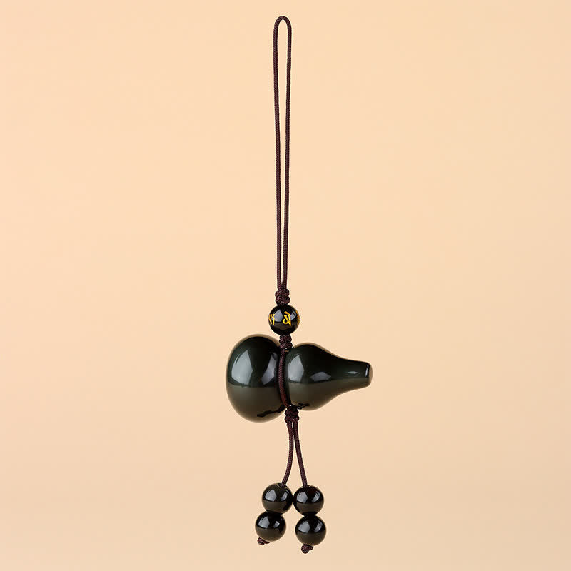 Buddha Stones Handgeweven Telefoonhanger decoratie met regenboogobsidiaan pompoenmotief - image 1