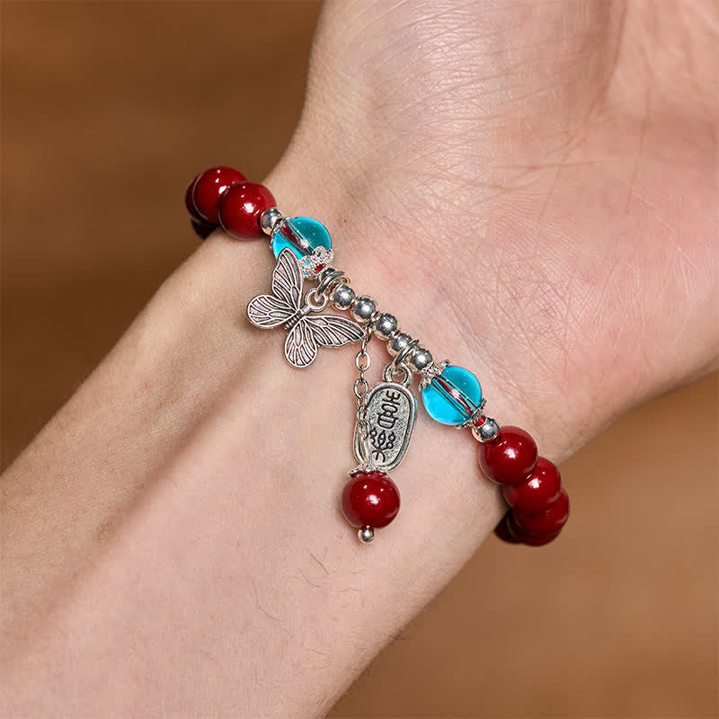 Buddha Stones Cinnabar koperen vlinder Armband - image 9