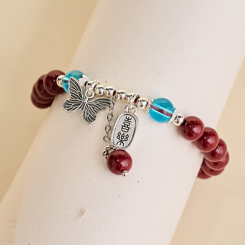 Buddha Stones Cinnabar koperen vlinder Armband - image 3