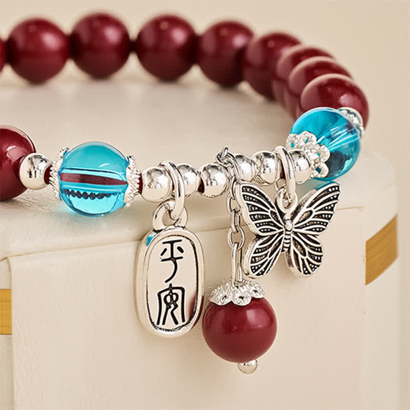 Buddha Stones Cinnabar koperen vlinder Armband - image 4