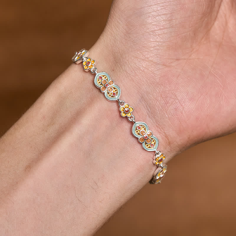 Buddha Stones Koperen Armband met bloemenpatroon en helende werking - image 3
