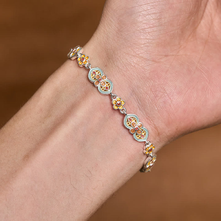 Buddha Stones Koperen Armband met bloemenpatroon en helende werking - image 3