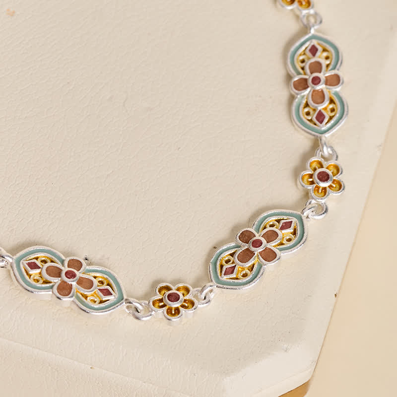 Buddha Stones Koperen Armband met bloemenpatroon en helende werking - image 4