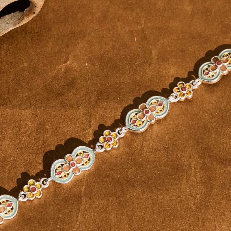 Buddha Stones Koperen Armband met bloemenpatroon en helende werking - image 5