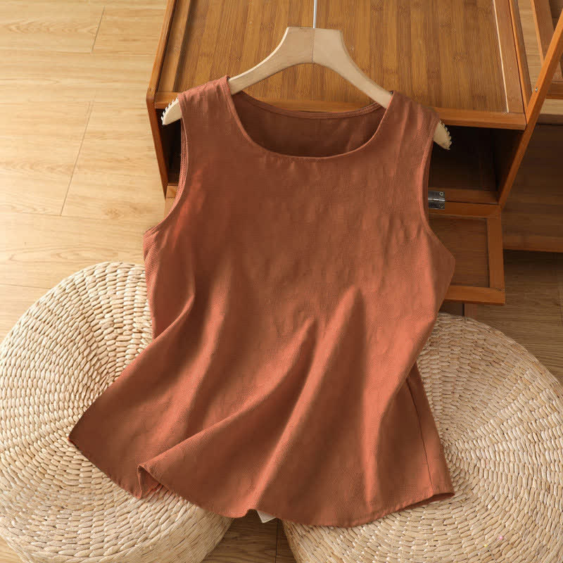 Buddha Stones Zomerse casual Mouwloos T-shirts/ tanktop met bloemenprint en zijsplit voor dames - Peru - US8-10，UK/AU12-14，EU40-42 (2XL) - image 0