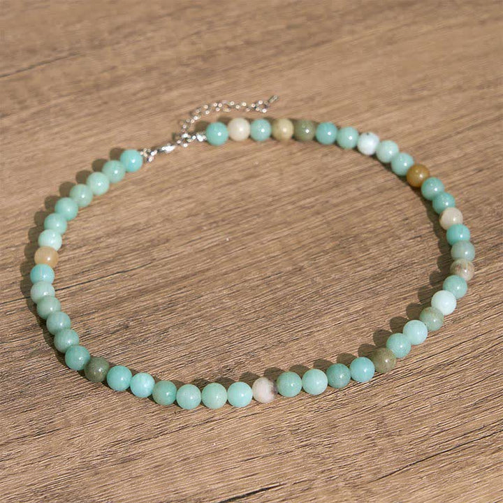 Buddha Stones Balansketting met natuurlijke amazoniet Ketting - Natuurlijke amazoniet (kleur kan variëren) - 8mm - image 0